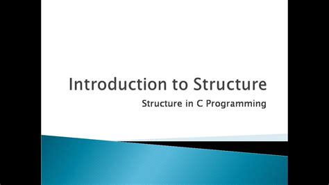 Introduction to Structures in C .